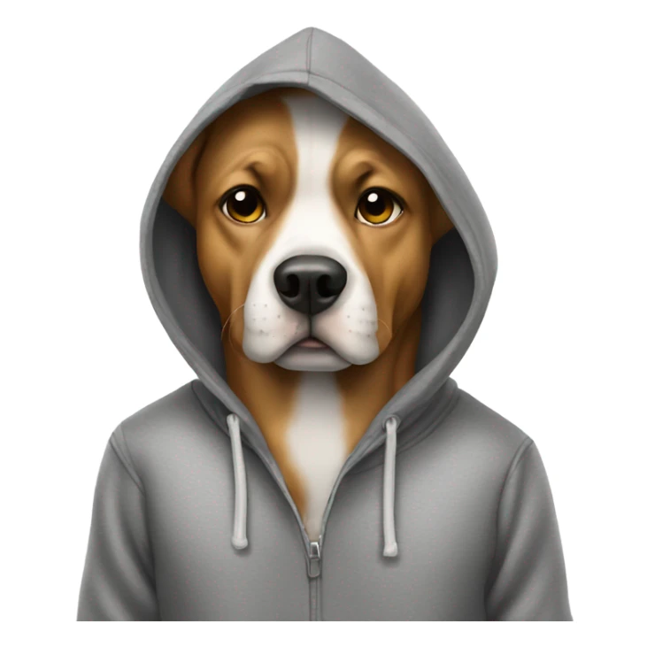 Dog wearing a hoodie smoking  sticker
