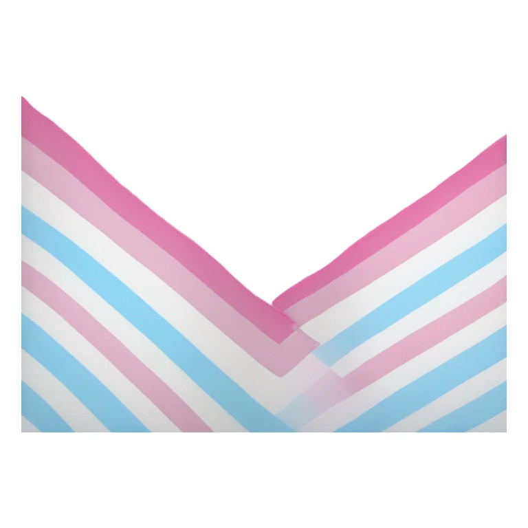 transgender pride flag with five horizontal stripes: light blue, pink, white, pink, and light blue sticker