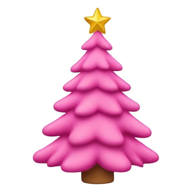 Pink christmas tree sticker