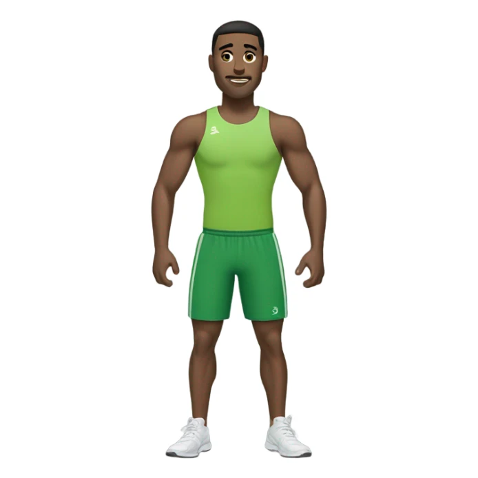 just fit sport man close in light green clothes sticker