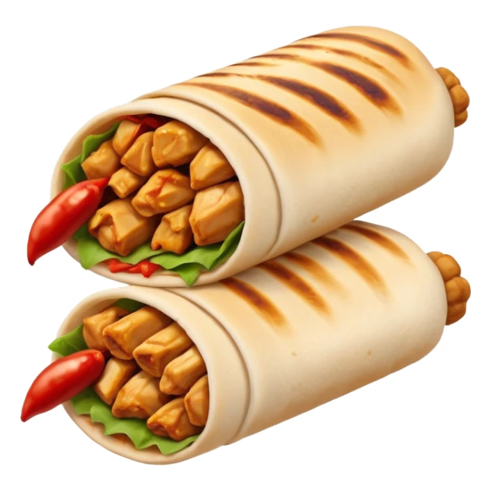 shawarma with chicken and chili sticker