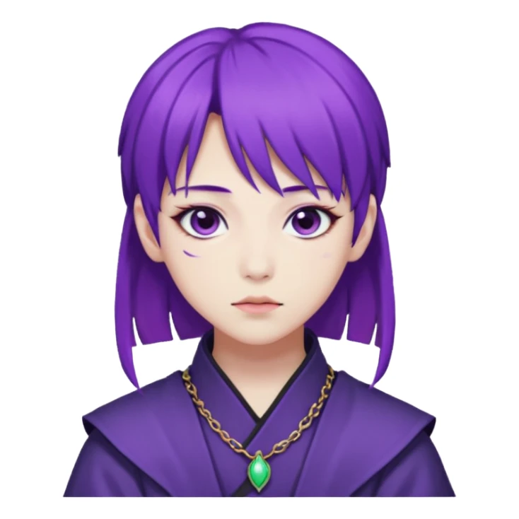 Rumi from K-pop demon hunters purple hair sticker