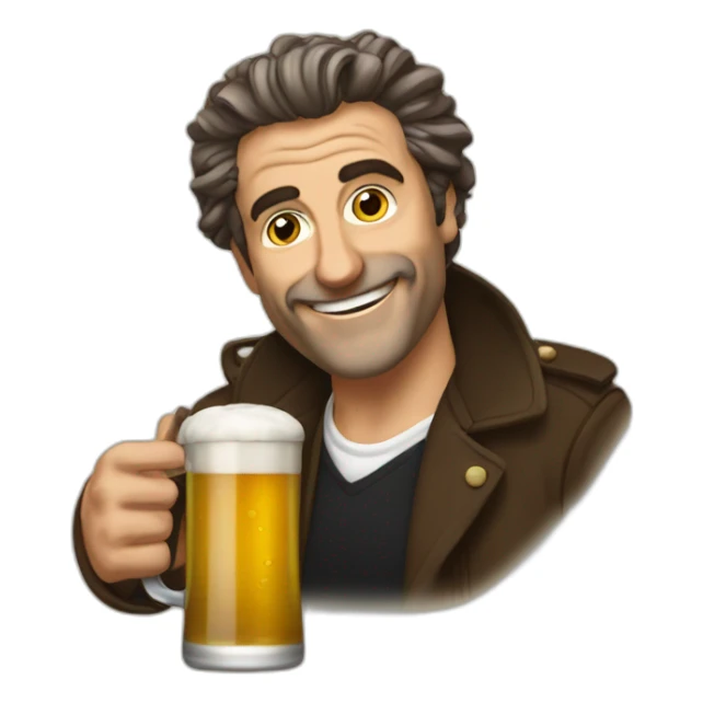 nicola sarkozie avec une bière sticker