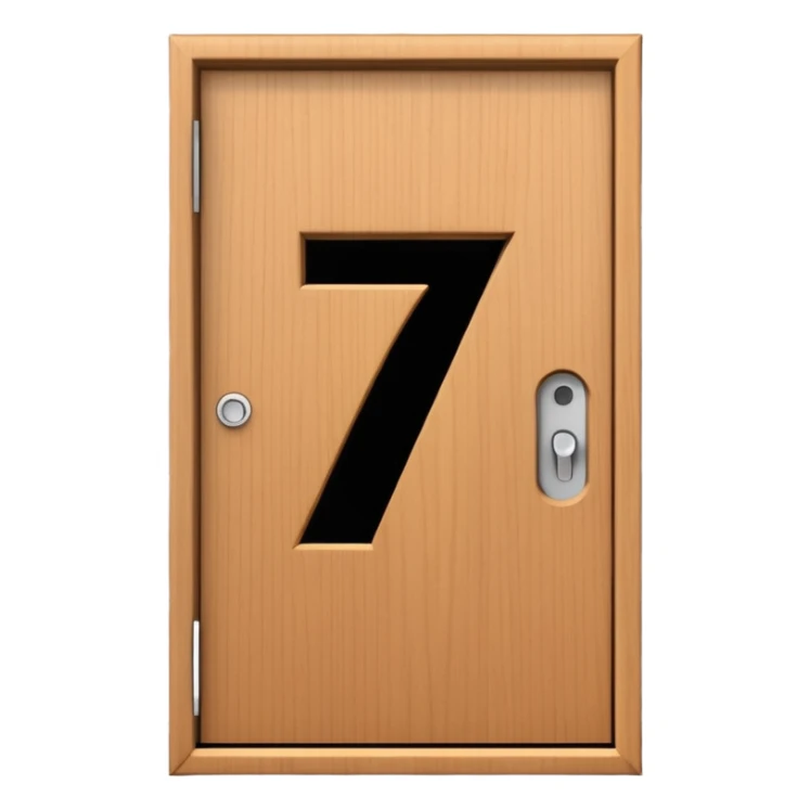 modern house door number wood sticker