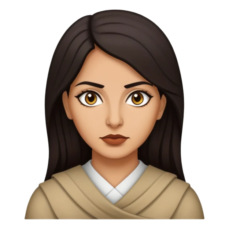 Iraqi woman intense, hair down sticker