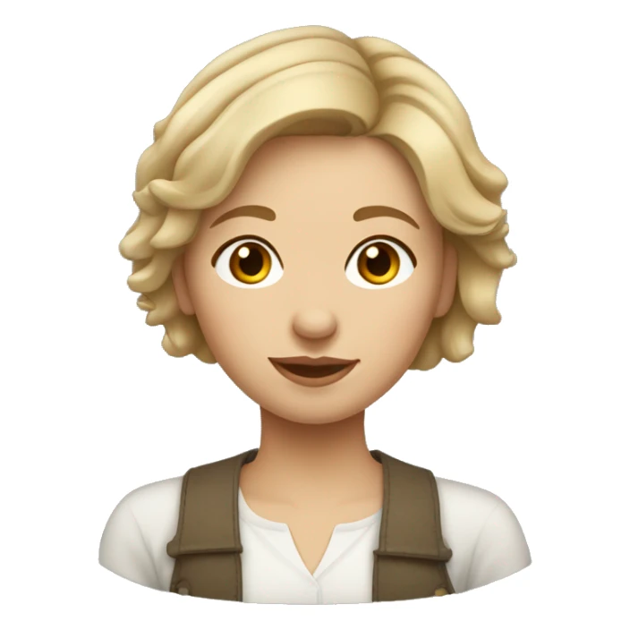 A Russland Girl with dark blonde, Short hair  sticker