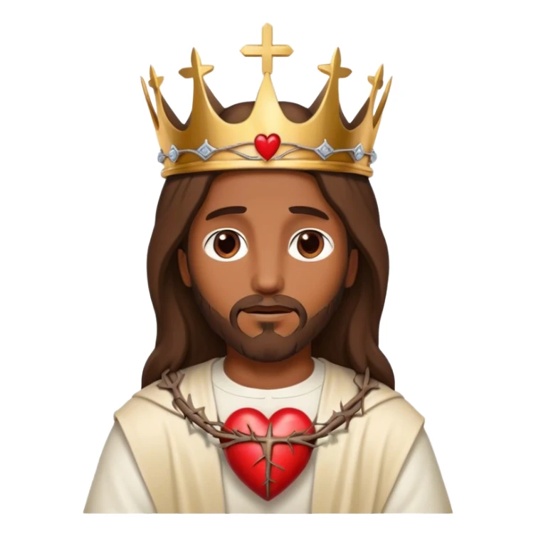 Jesus sacred heart crown of thorns heart sticker