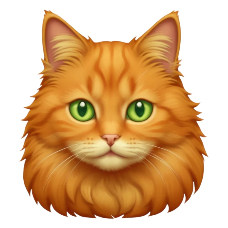 Light orange fluffy cat with light green eyes sticker