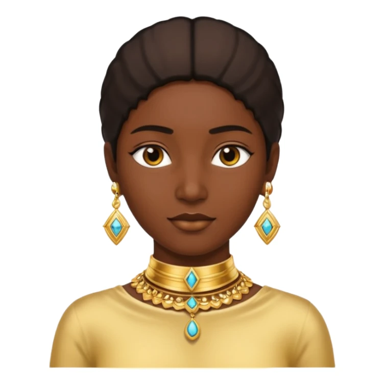 Neck traditional gold choker and gold bangel sticker