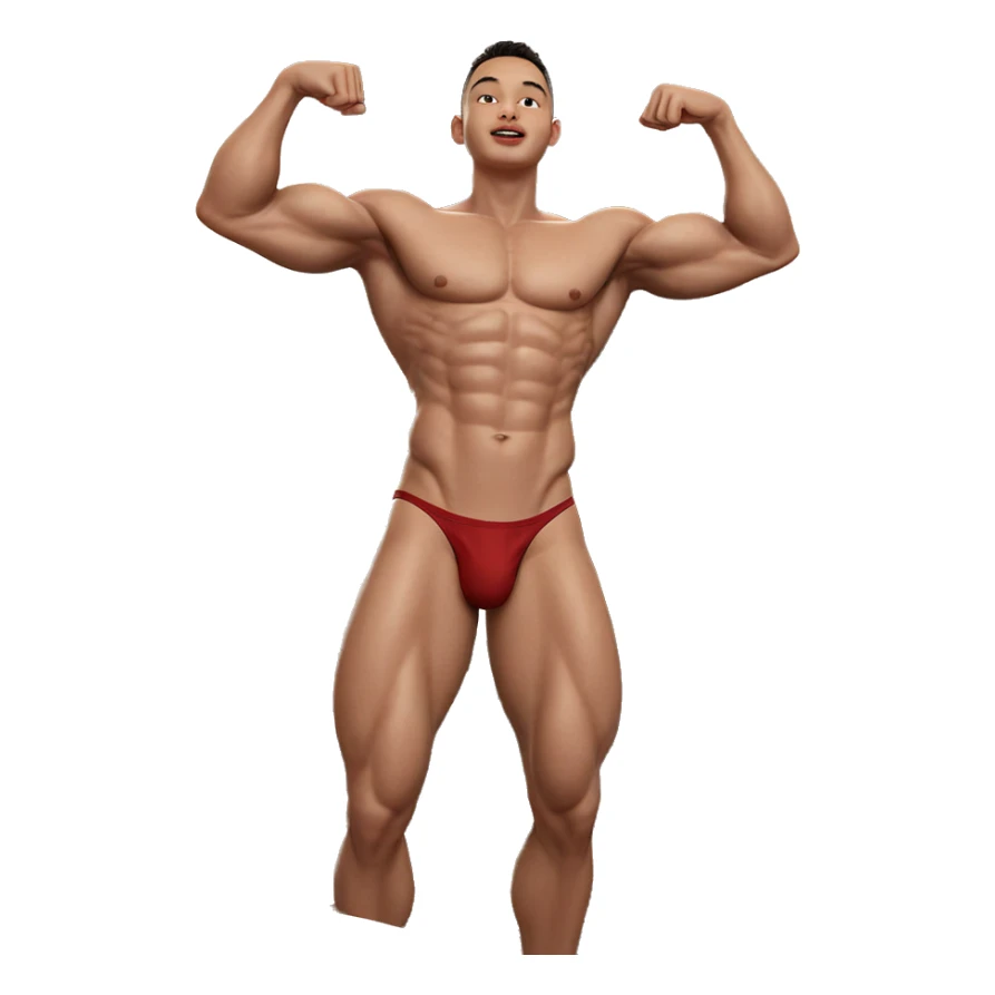 shirtless male on bed sticker