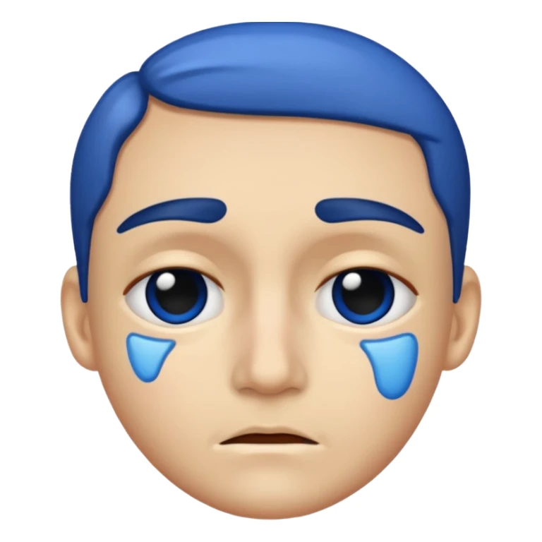 Black and blue face sticker