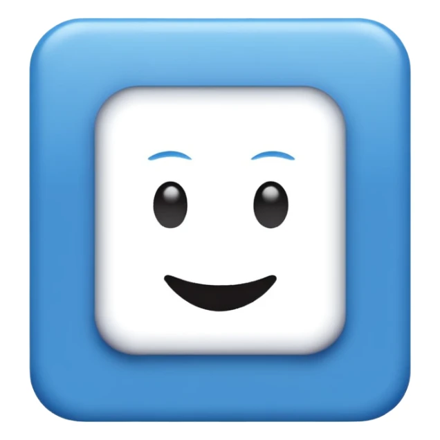 I want a blue background and a white checkmark inside it emoji which I will call the "Fake Roblox Verified Badge Emoji" and the blue background should be square and it should be the "🟦" emoji being the background sticker