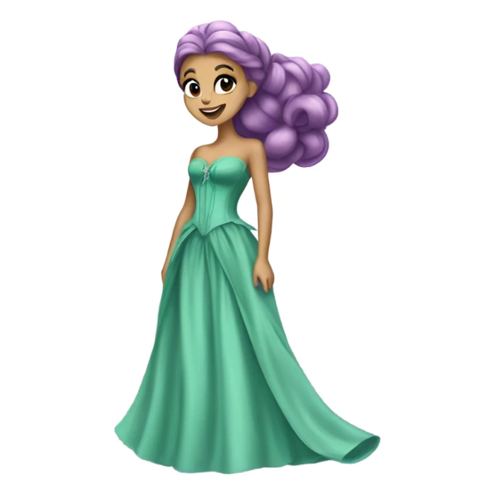 Ariana Grande as Galinda from wicked wearing long flowing dress  sticker