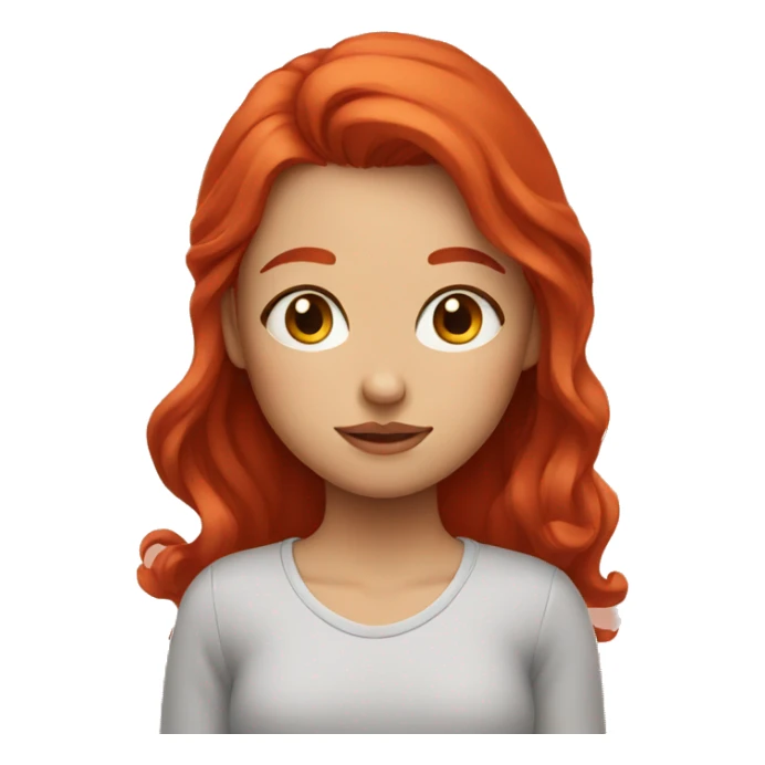 girl with red hair rolls her eyes sticker