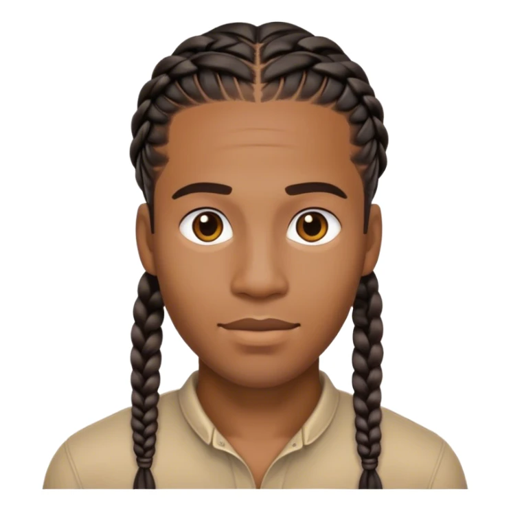 un hombre negro con trenzas y muy guapo sticker