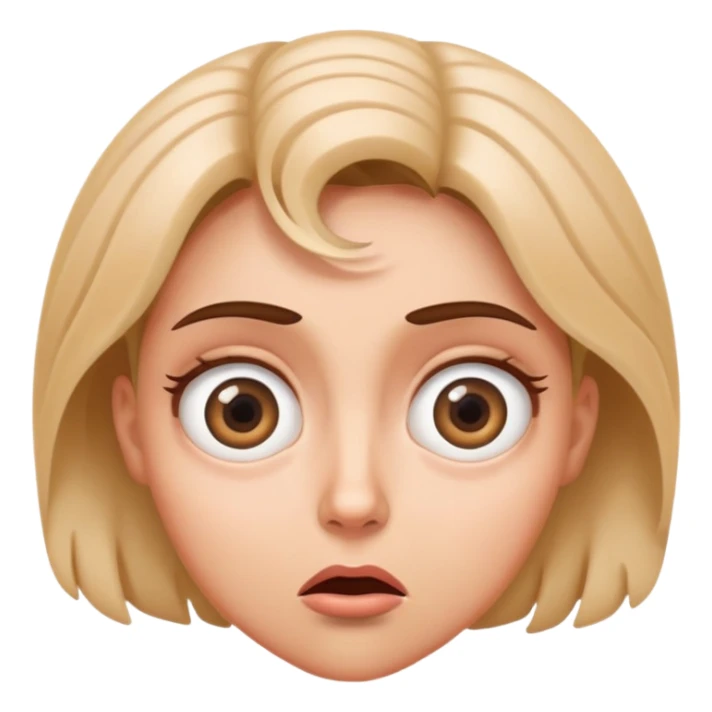 Woman looking perplexed with spiral eyes and dizzy expression sticker