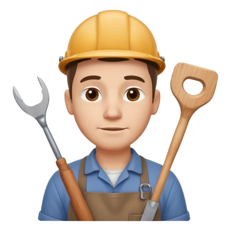 carpenter portrait, head and shoulders only, wearing work apron, wooden tools visible, focused friendly expression, workshop vibe, 3D cartoon, mobile game icon style, clean background, no text, no watermark
 sticker