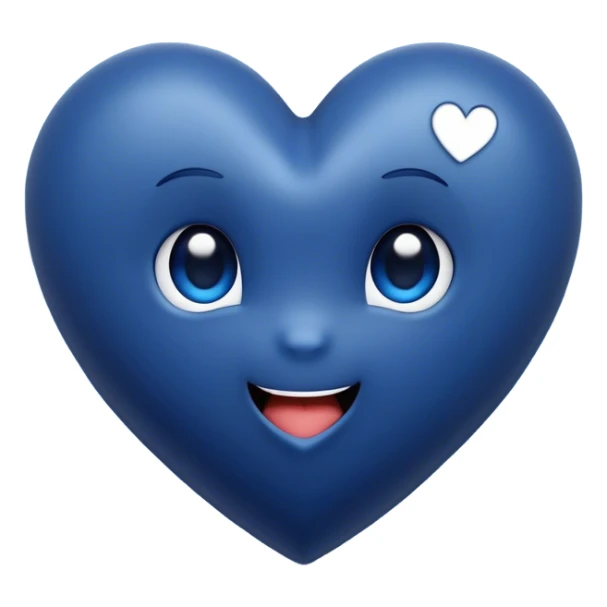 Dark Blue heart with the words Hi Cutie! in the middle  sticker