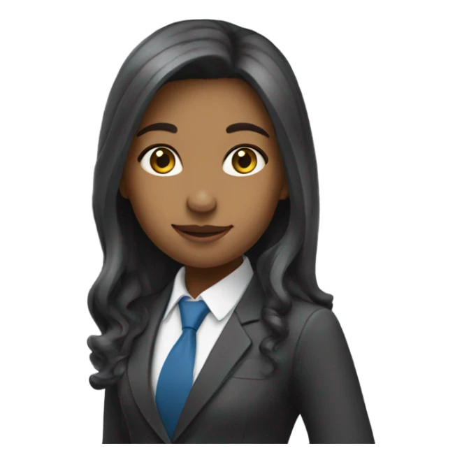 Long haired girl banker sticker