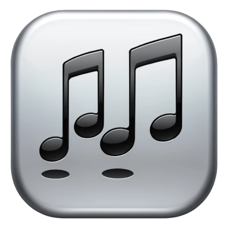 music icon black and white color gradients  sticker