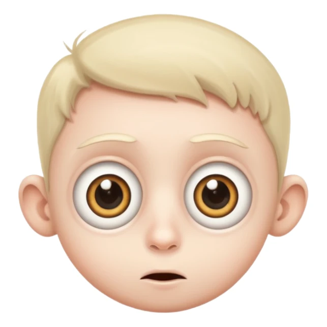 Little man with three big eyes sticker