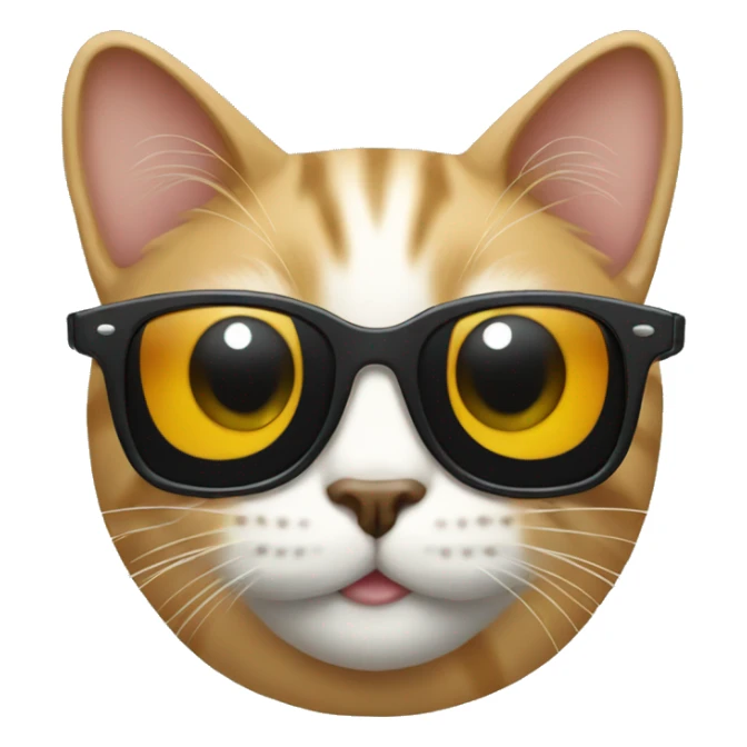 Cat with sunglasses sticker