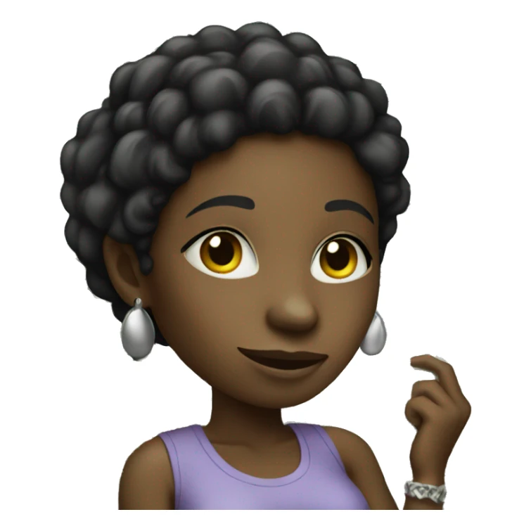 Black girl with money sticker