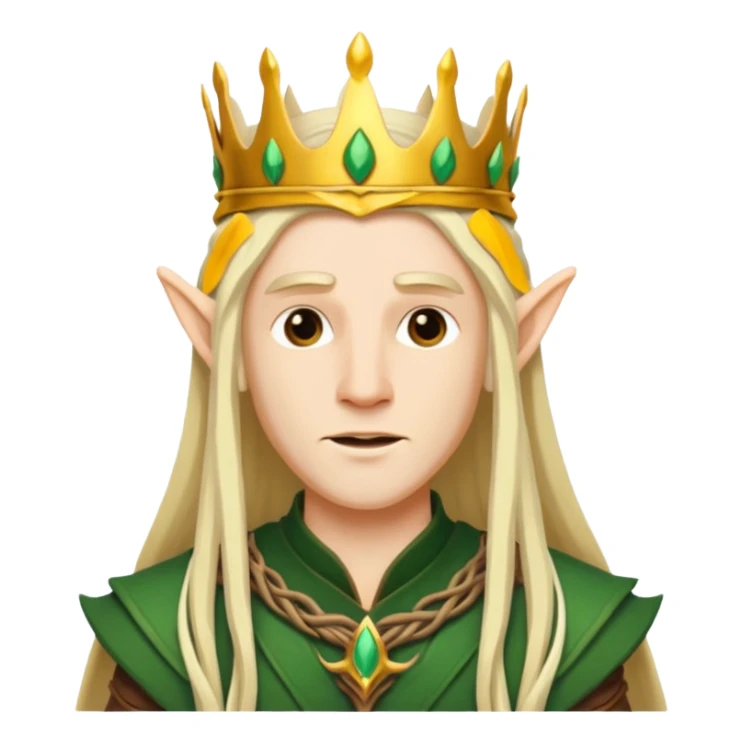 Elven King wooden crowen out of sticks sticker