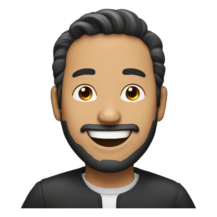 paolo mantoan with beard laughing sticker