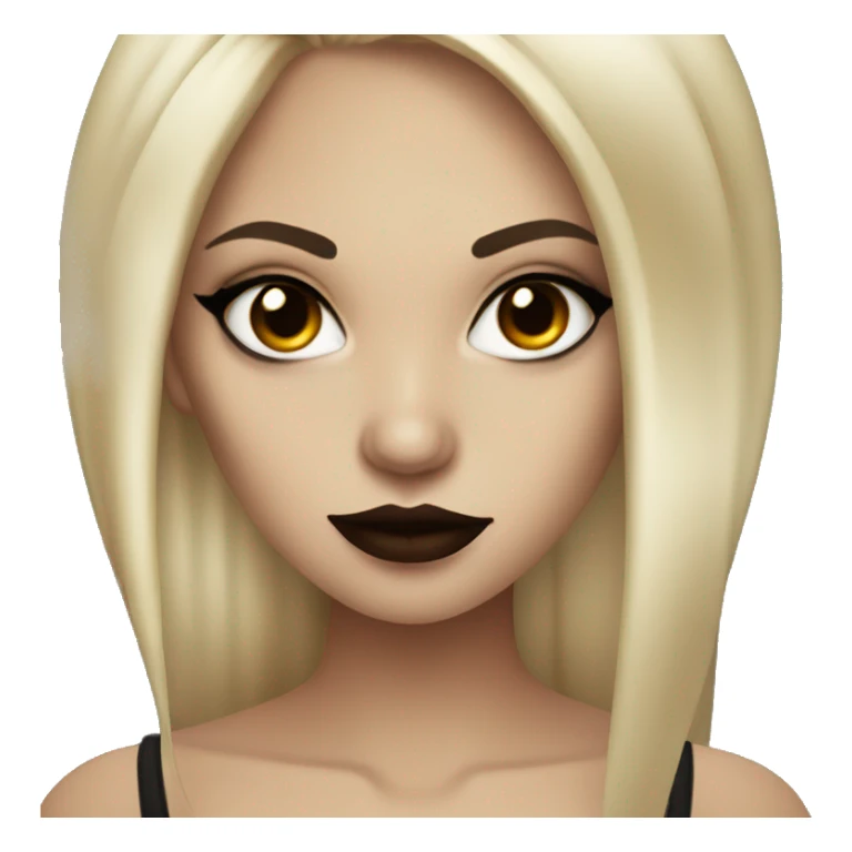 Vampire blonde girl with Dark eye makeup and dark brown eyes sticker