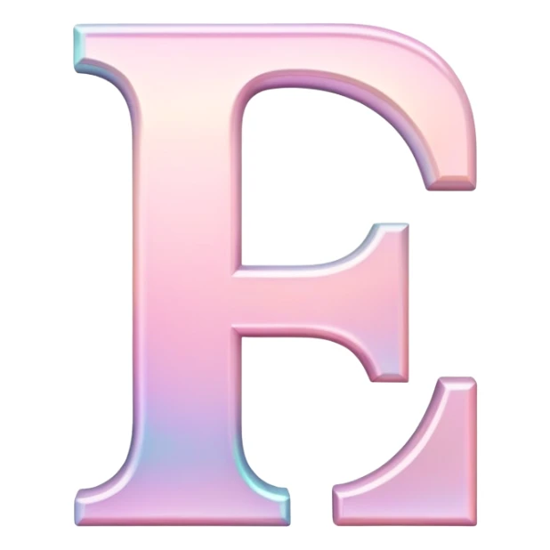 Iridescent pastel pink romantic formal elegant sophisticated cultured neat pretty beautiful nifty Font setting icon with letter I sticker