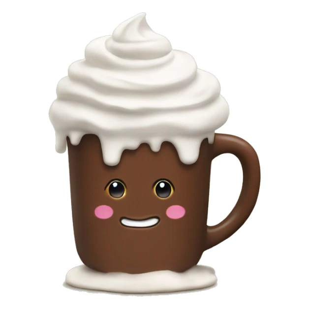 Hot chocolate with whip cream  sticker