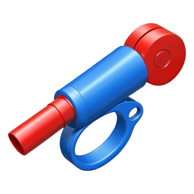 whistle blow blue (#00A3E0) and red (#F9423A) sticker