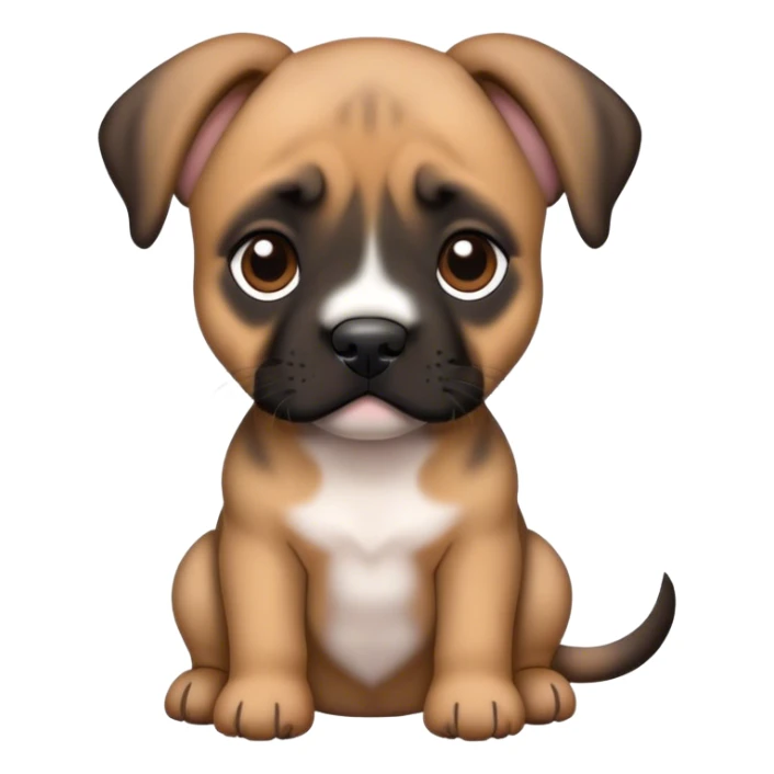 Preso Canario Puppy brown and black colored sticker