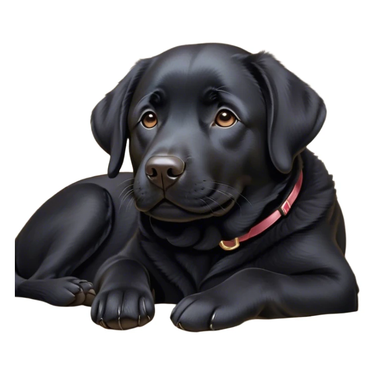 Meme-Worthy Cute Sleeping Black Labrador Portrait Emoji, Head resting peacefully with a contented smile, showcasing a delightfully robust build and a luxuriously soft black Fur, eyes shut in a serene nap, Simplified yet hilariously adorable features, highly detailed, glowing with a soft, drowsy light, high shine, relaxed and utterly lovable, stylized with an air of playful laziness, bright and heartwarming, soft glowing outline, capturing the essence of a comically sleepy companion, so meme-worthy it feels like it could instantly become the next viral sensation of adorable slumber! sticker