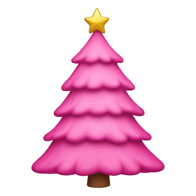 Pink Christmas tree sticker
