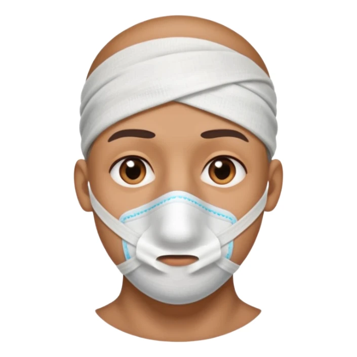 a big nose with a bandage on it (no face)
 sticker