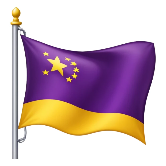 Bandera roja , amarilla y morada oscura  sticker