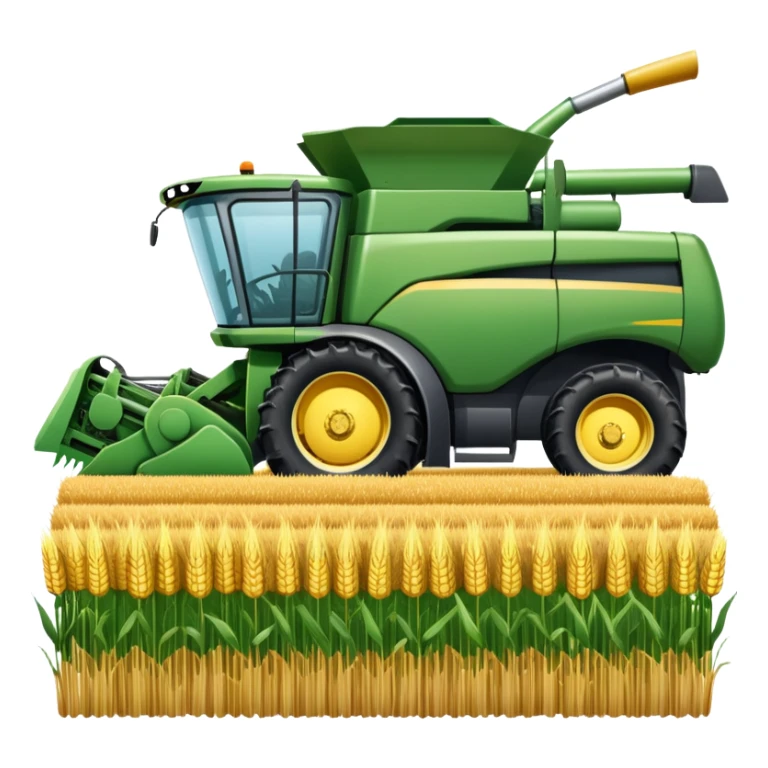 An icon featuring a wheat field, a combine harvester, fertilizer formulas, and plant cells, symbolizing agronomy. The design includes farming tools and crops, representing agricultural science, crop production, and plant biology. Transparent background highlights sustainable farming and growth. sticker