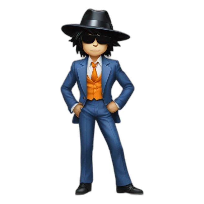 The goku dressed like Michael Jackson's iconic Smooth Criminal wear sticker