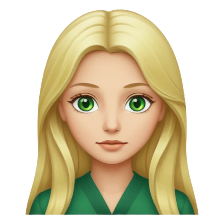 green eyes blonde long hair sticker