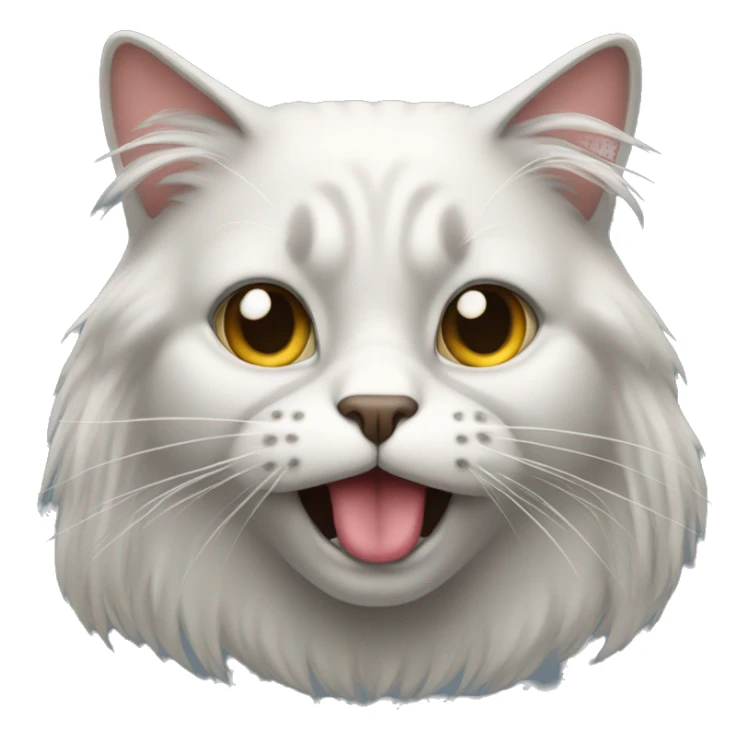 a cat with pumped lips and long hair sticker