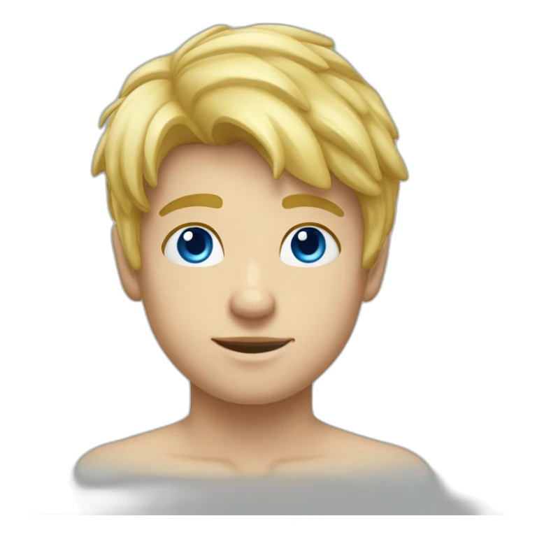 Garçon blond yeux bleu style héroïquefantaisy sticker