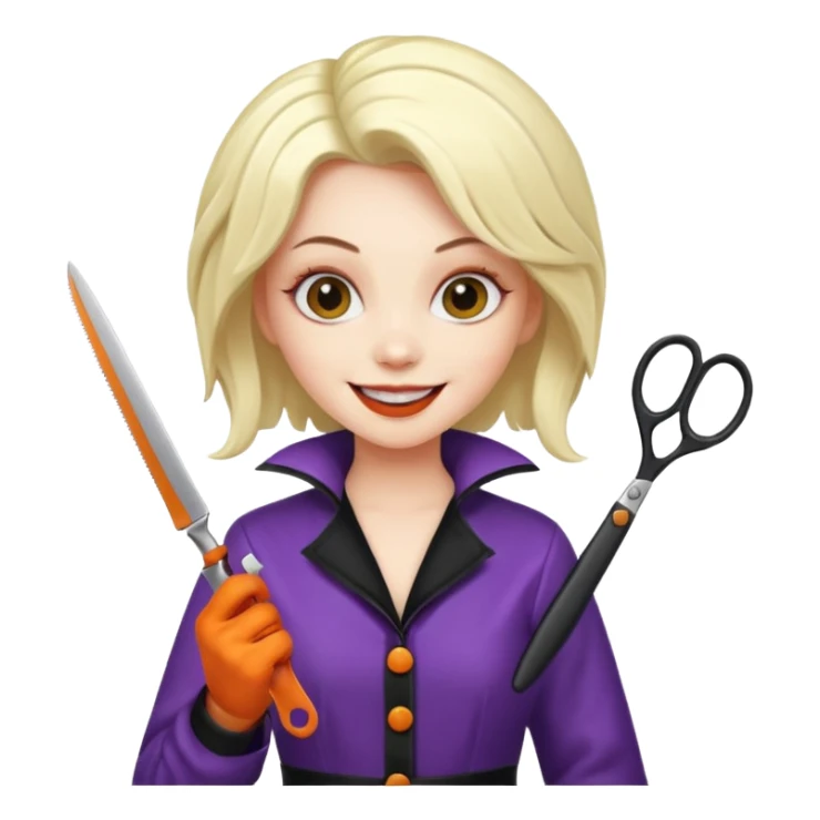 hairdresser nightmare halloween sticker