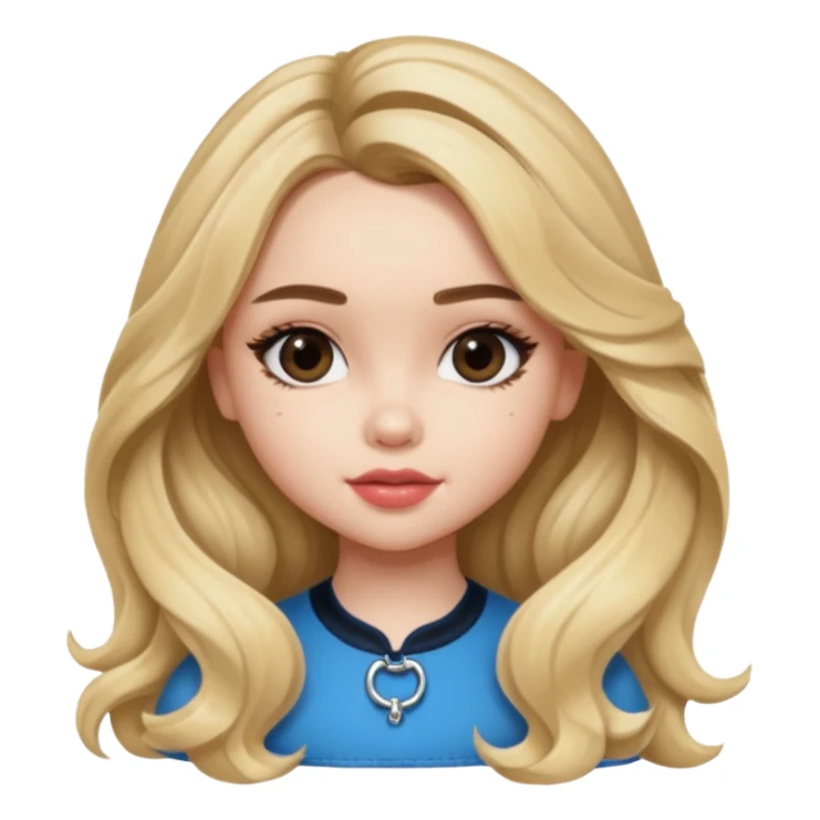 pretty bratz baddie, sabrina carpenter, long blonde wavy hair sticker