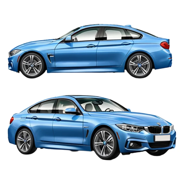 Blue 2018 bmw 430i gran coupe sticker