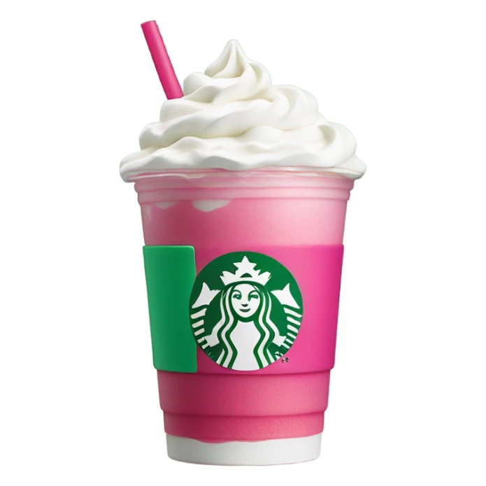 Pink and green drink Starbucks  sticker