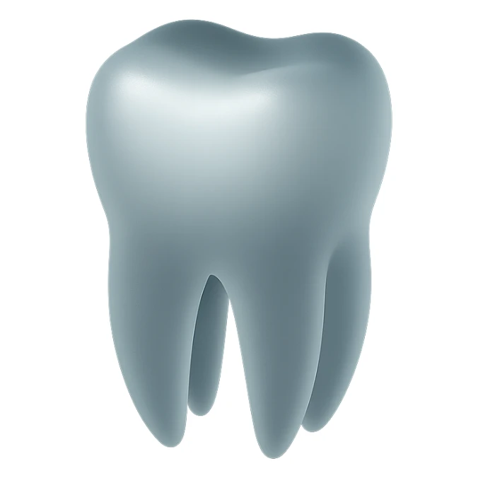 realistic tooth illustration with soft lighting sticker