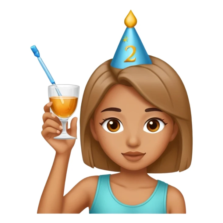 21st birthday girl taking a shot  sticker