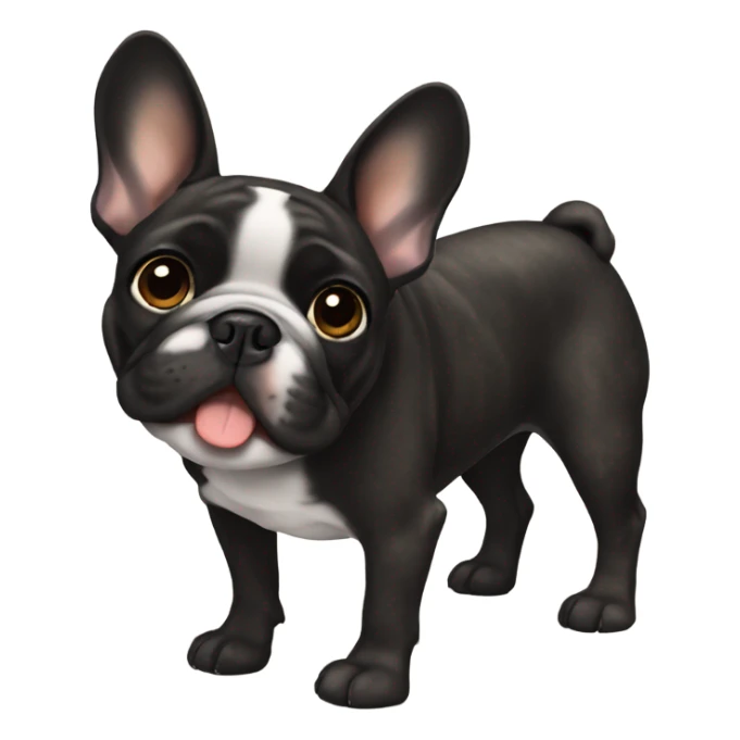 Black brindle French bulldog  sticker